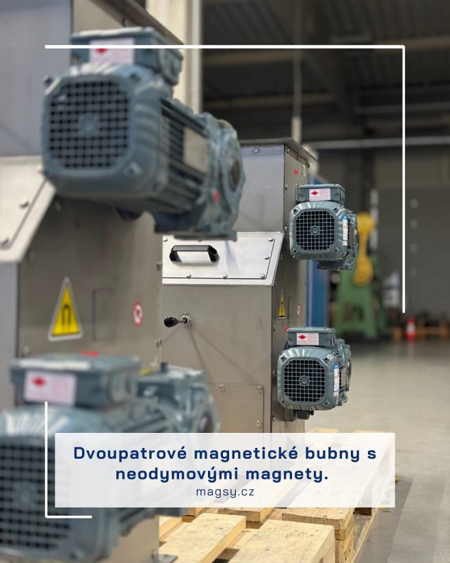 V tomto týdnu jsme mimo jiné dokončovali výrobu těchto dvou dvoupatrových magnetických bubnů s neodymovými magnety. 🧲...